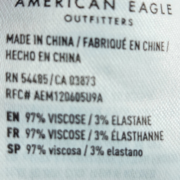 American Eagle Green Orange White Striped Short Sleeve Tie Front Hem Top Medium - Picture 8 of 9